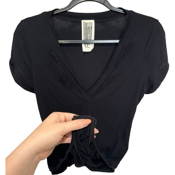 Free People Classic Black Short Sleeve Bodysuit - Picture 4 of 7